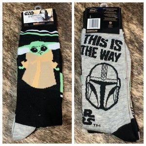 NEW STAR WARS MANDALORIAN 6-12 2 Pack Crew Socks NWT